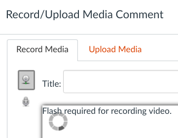 Record and attach media files in Canvas Assignment comments.