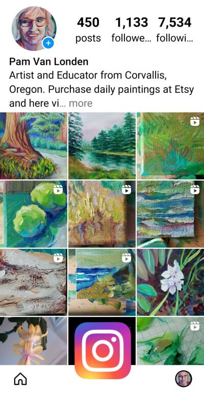 View my near-daily painting posts on Instragram.