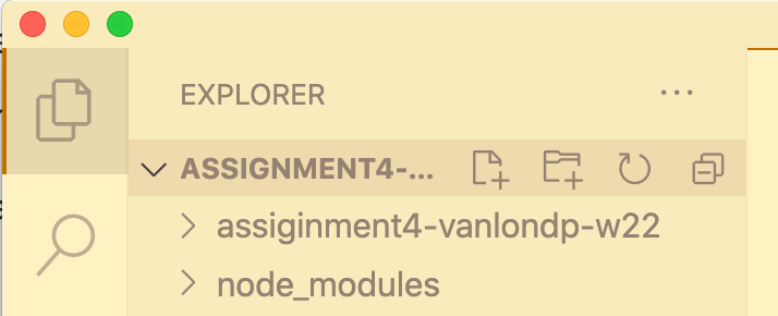 VS code workspace with files, page, and terminal open
