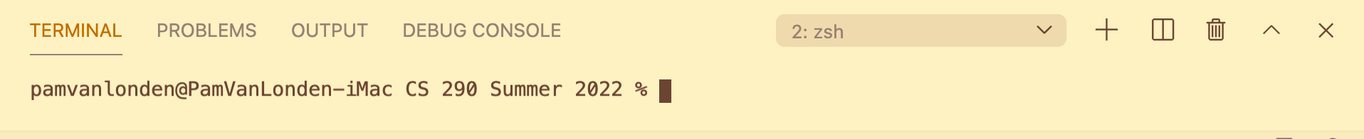 VS Code Terminal menus