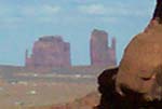 Left and Right Mitten as seen from Gouldings, Monument Valley