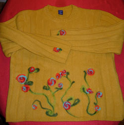 A sweater felted for a friend.