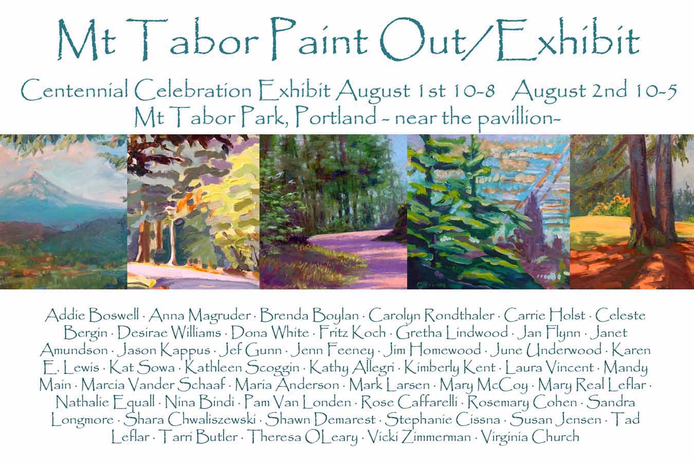 postcard for Mt Tabor Paint Out