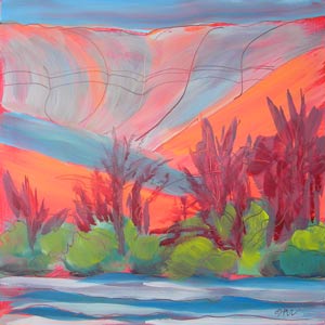 © Pam Van Londen 2010, Deschuttes River 2, oil on clayboard, 8x8 