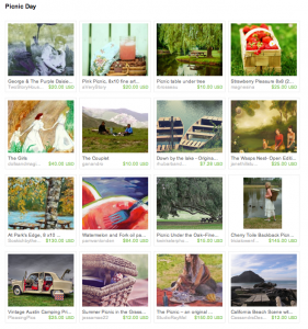 Picnic Day Etsy Treasury includes art by Pam Van Londen